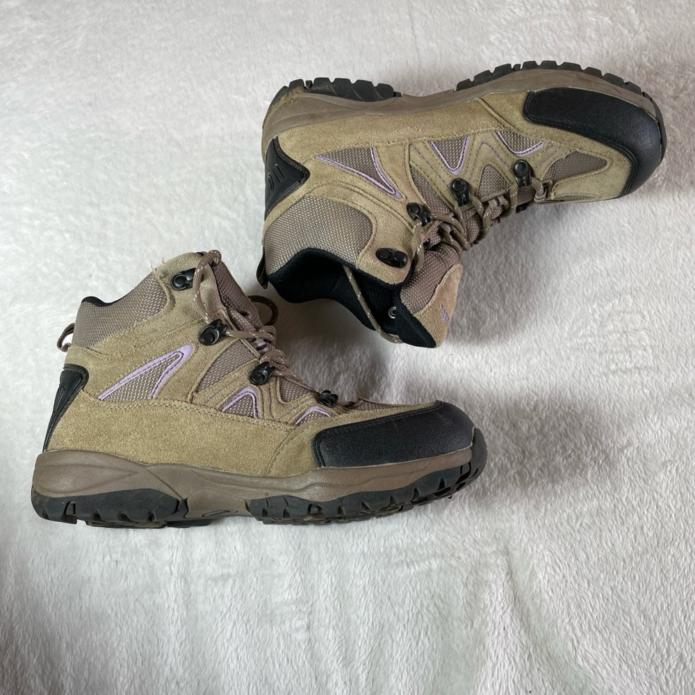 Women's NORTHSIDE PIONEER Brown/Purple MID TOP Hiking Trail Boots SZ 8.5 M